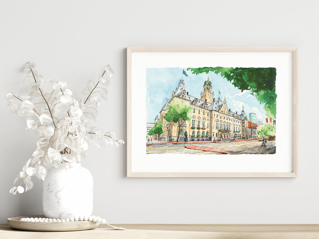 Art-print Stadhuis Rotterdam