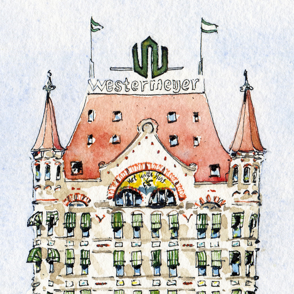 Art-print Het Witte Huis Rotterdam