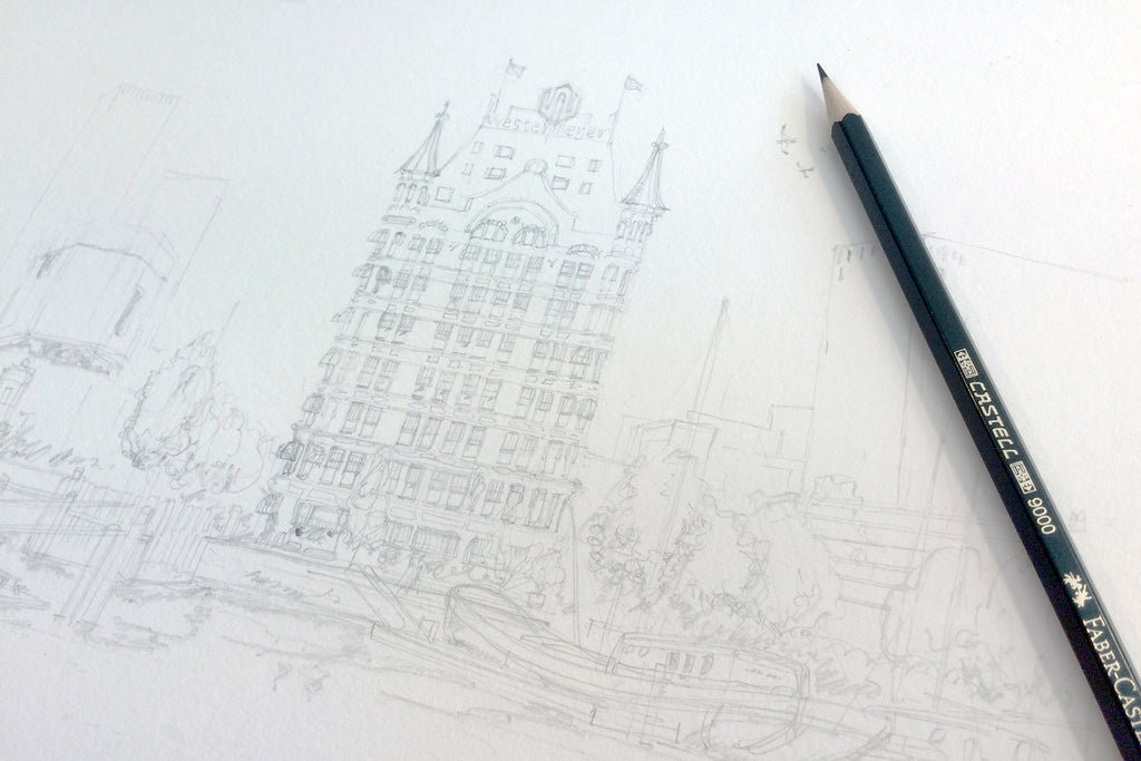 Art-print Het Witte Huis Rotterdam