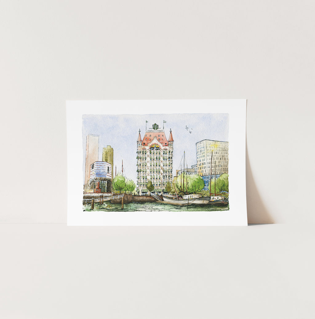 Art-print Het Witte Huis Rotterdam
