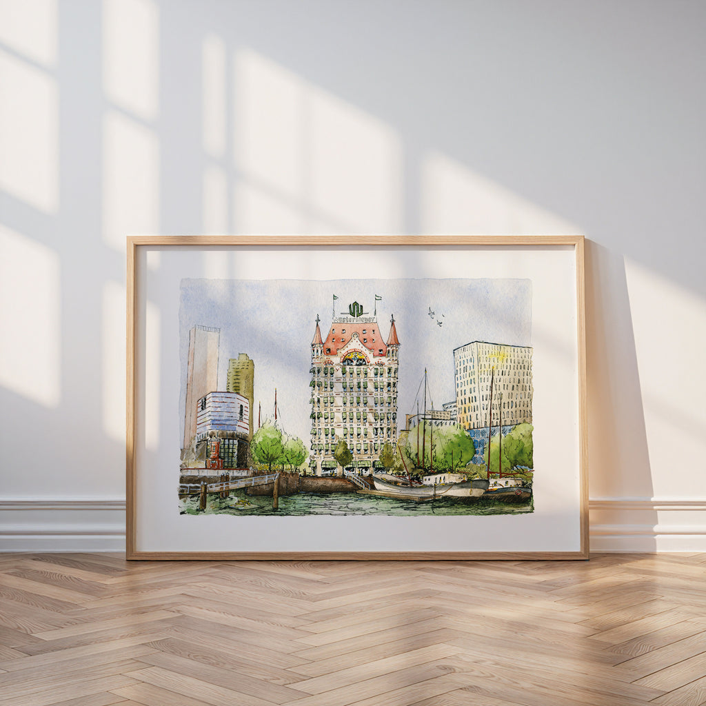 Art-print Het Witte Huis Rotterdam